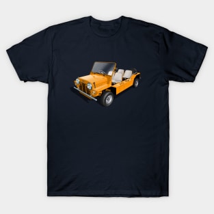 austin Mini Moke in orange T-Shirt